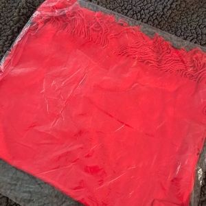 Unopened Red Satin/Rayon Scarf